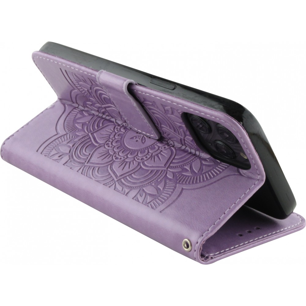 Hülle Samsung Galaxy S21 5G - Flip Dreamcatcher - Violett