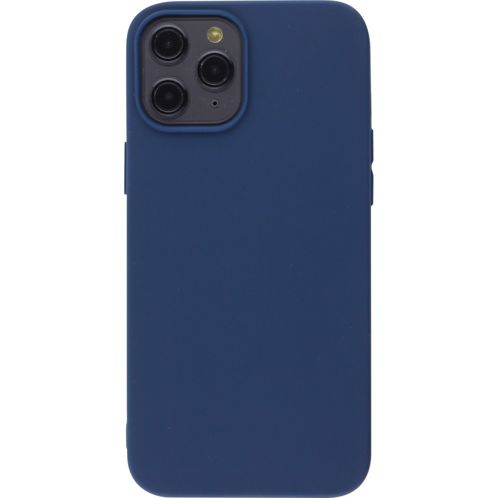 Hülle iPhone 12 Pro Max - Silikon Mat dunkelblau