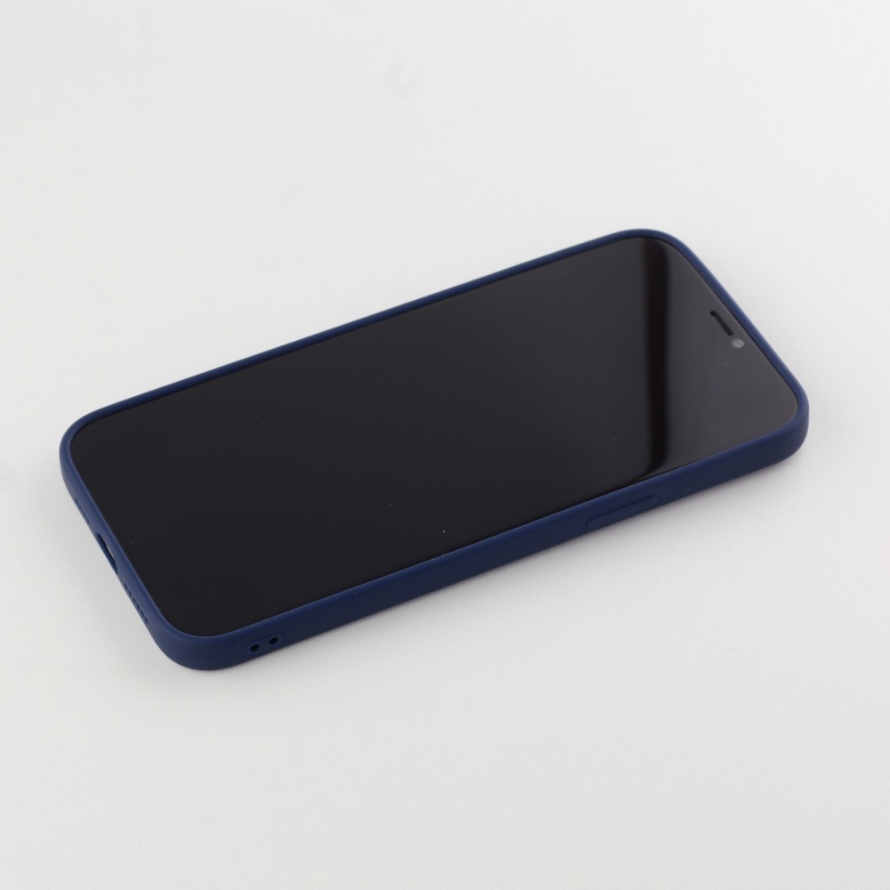 Hülle iPhone 12 Pro Max - Silikon Mat dunkelblau
