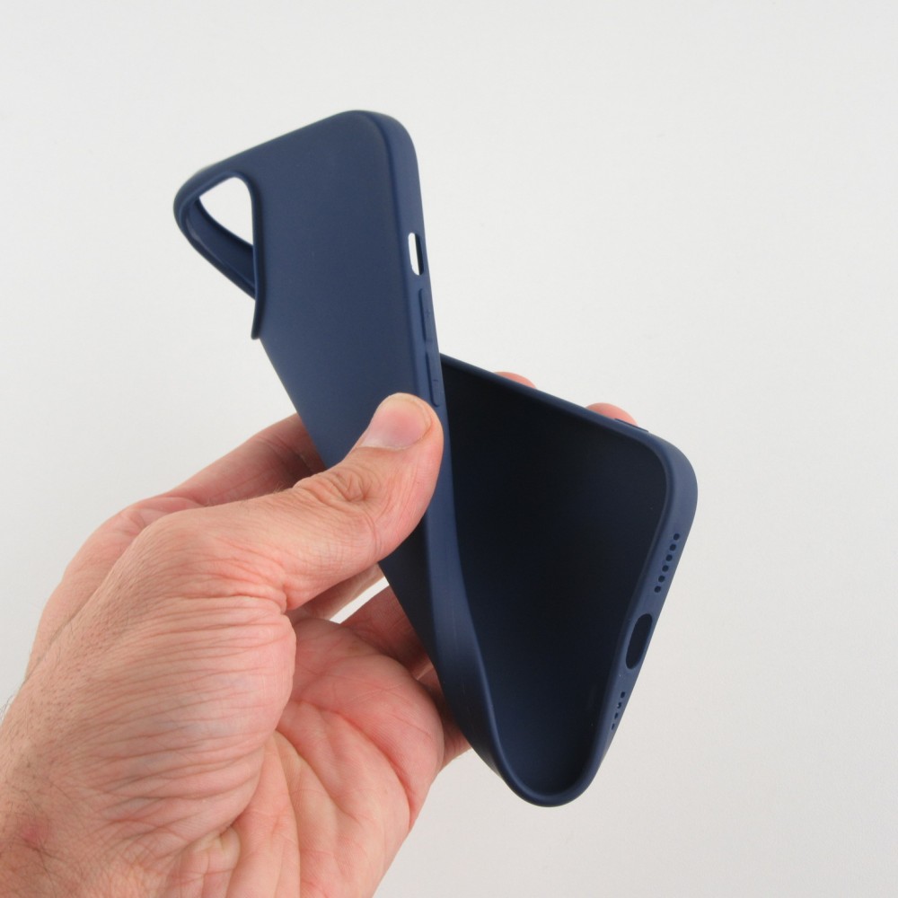 Hülle iPhone 12 Pro Max - Silikon Mat dunkelblau