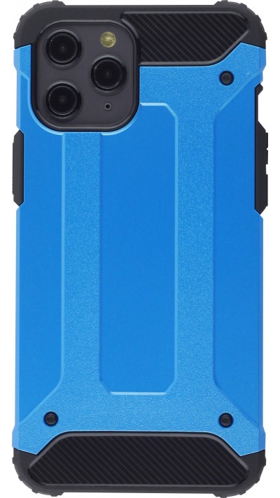 Coque iPhone 12 Pro Max - Hybrid carbon - Bleu