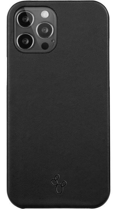 Coque iPhone 12 Pro Max - NOPAAL cuir de cactus vegan - Noir