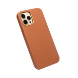 Coque iPhone 12 Pro Max - Qialino cuir véritable (compatible MagSafe) - Brun