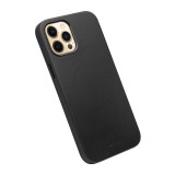 Coque iPhone 12 Pro Max - Qialino cuir véritable (compatible MagSafe) - Noir