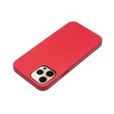 Coque iPhone 12 Pro Max - Qialino cuir véritable (compatible MagSafe) - Rouge