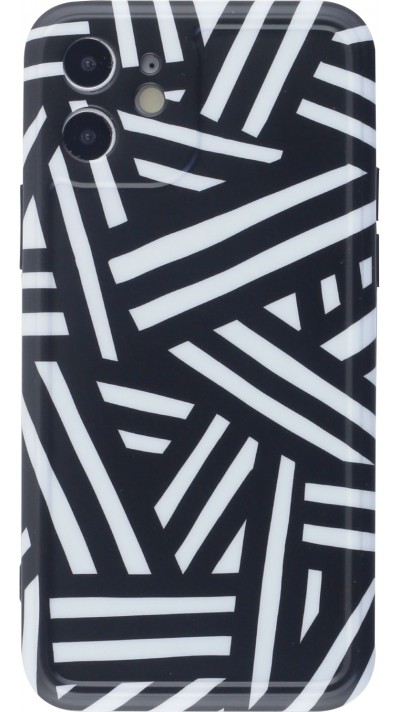 Coque iPhone 12 - Silicone Zebra Stripes
