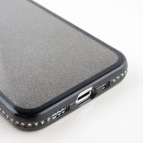 Coque iPhone 12 mini - Bumper Diamond strass - Noir