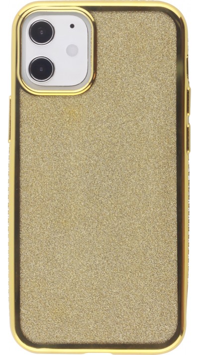 Hülle iPhone 12 mini - Bumper Diamond strass - Gold