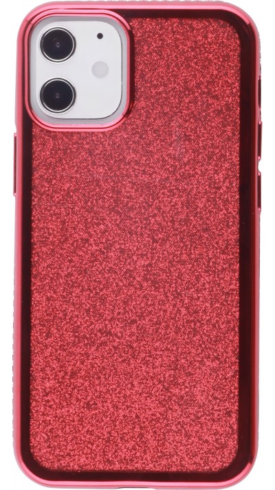 Hülle iPhone 12 / 12 Pro - Bumper Diamond strass - Rot