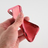 Coque iPhone 12 mini - Bumper Diamond strass - Rouge