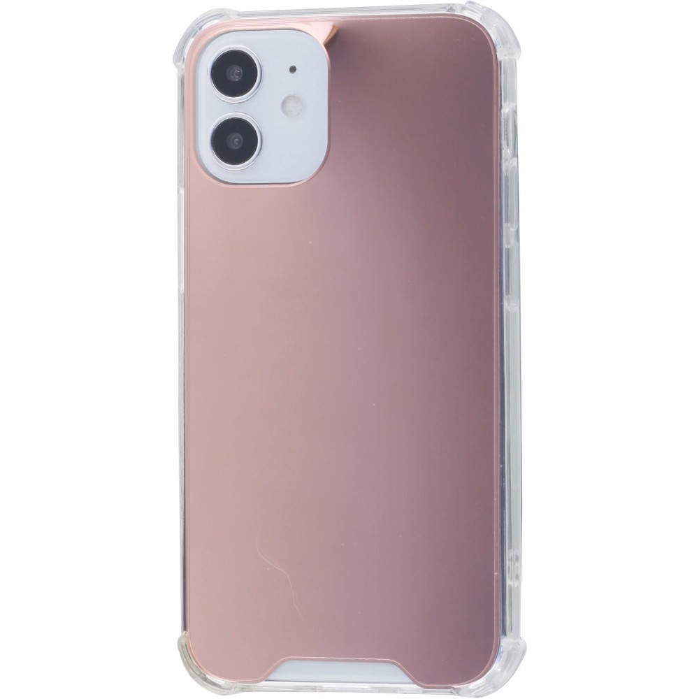 Coque iPhone 12 mini - Bumper Miroir - Rose