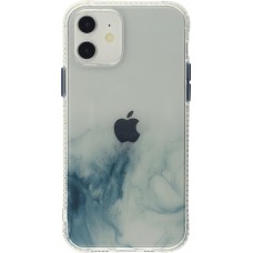 Coque iPhone 12 mini - Clear Bumper gradient paint - Bleu clair