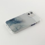 Coque iPhone 12 mini - Clear Bumper gradient paint - Bleu clair