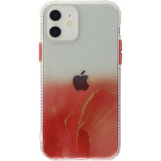 Coque iPhone 12 mini - Clear Bumper gradient paint - Rouge