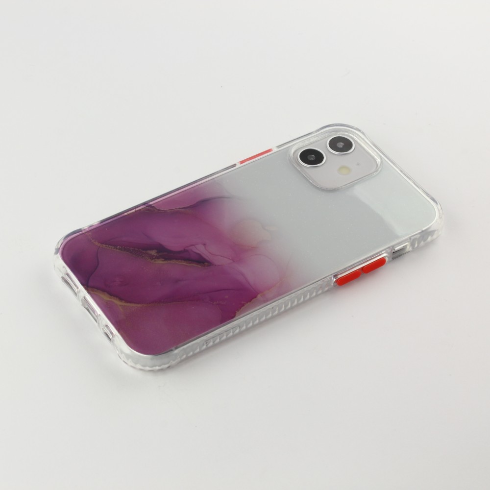 Hülle iPhone 12 mini - Clear Bumper Gradient Farbe - Violett