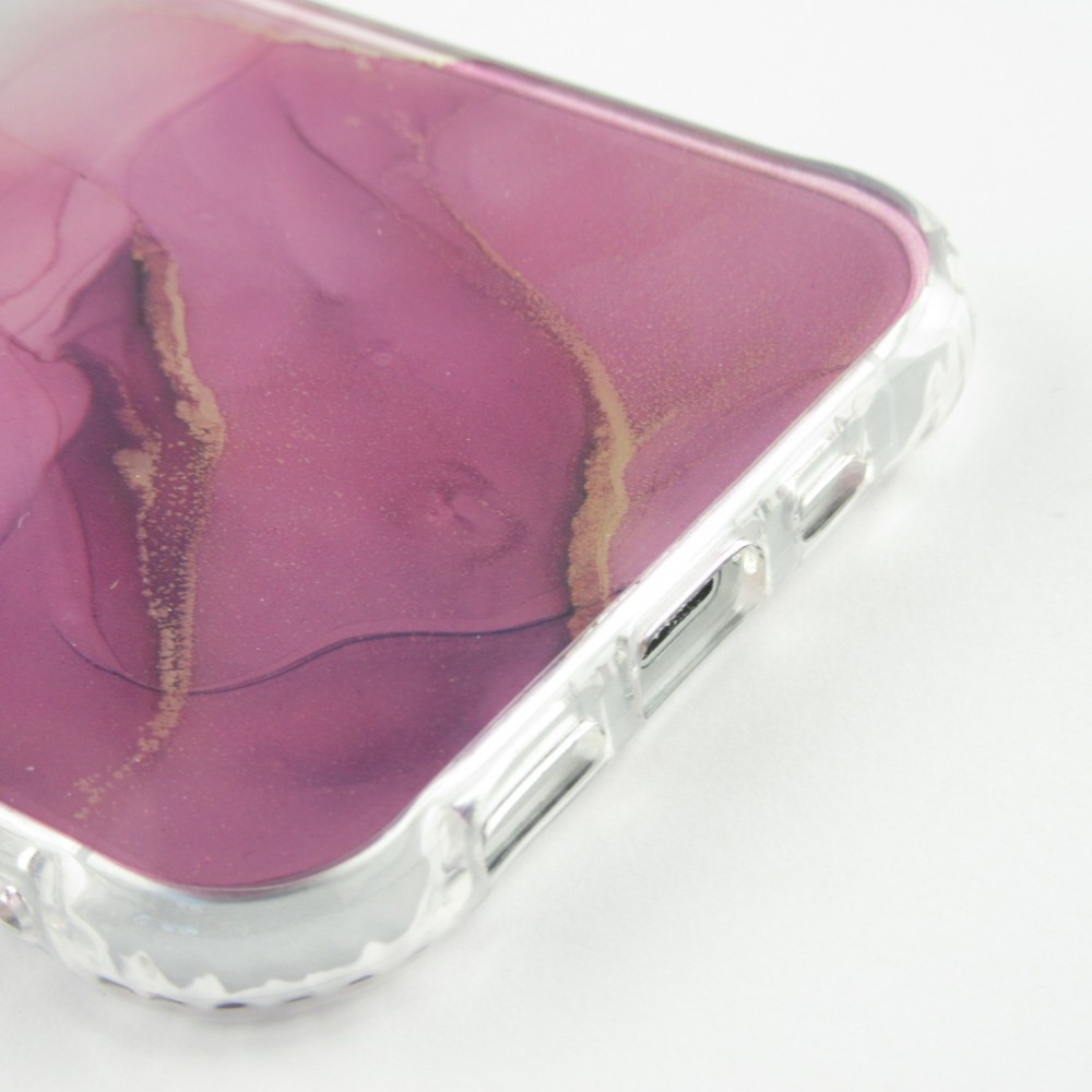 Coque iPhone 12 mini - Clear Bumper gradient paint - Violet