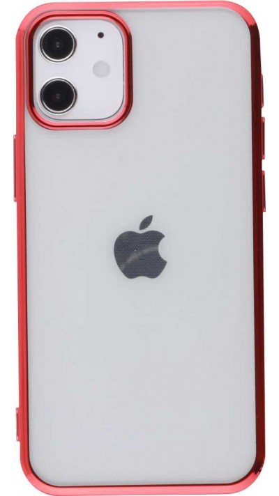 Coque iPhone 12 / 12 Pro - Electroplate - Rouge