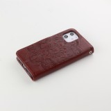 Coque iPhone 12 mini - Flip Dreamcatcher - Brun