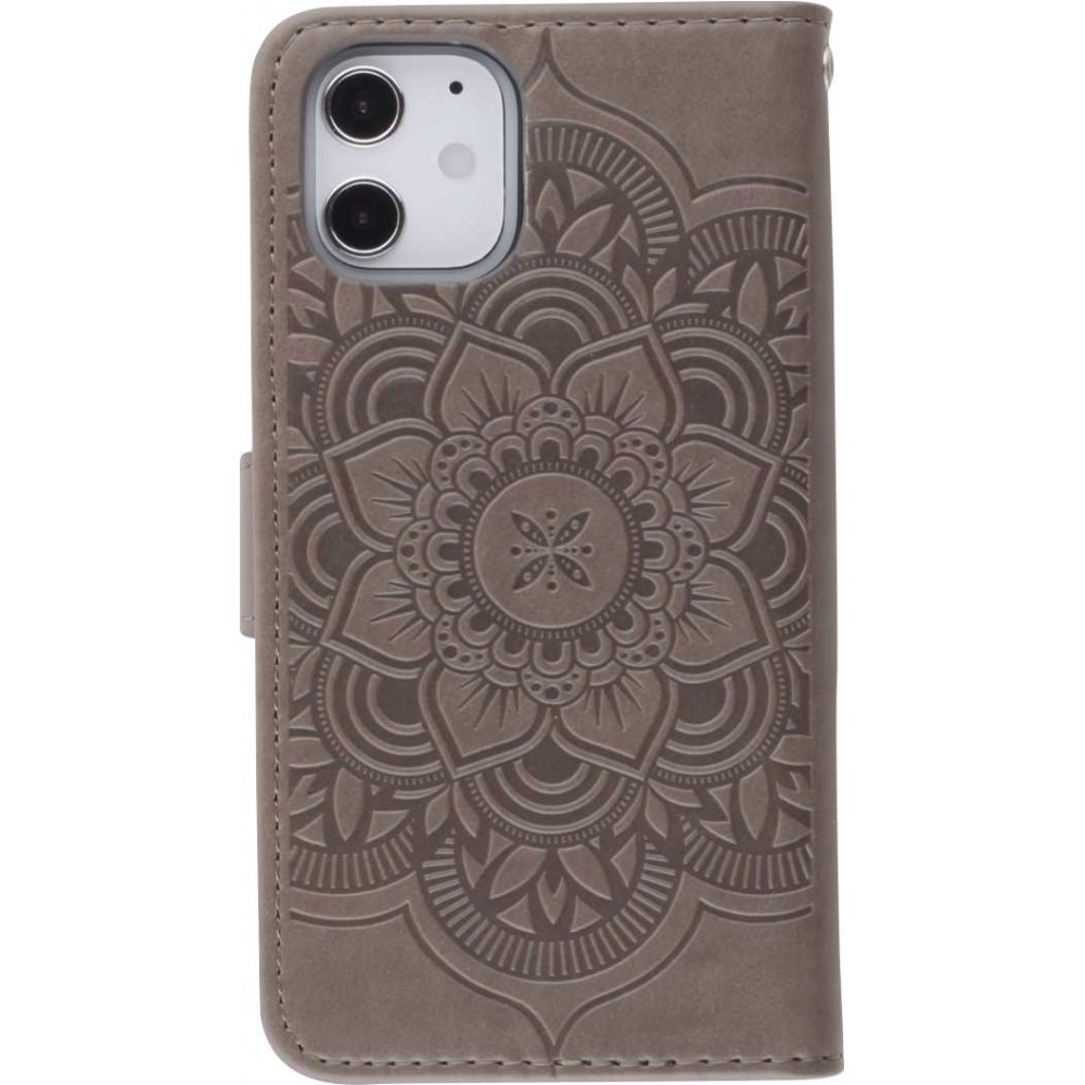 Coque iPhone 12 mini - Flip Dreamcatcher - Gris