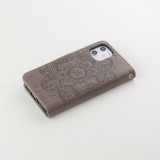 Hülle iPhone 12 mini - Flip Dreamcatcher - Grau