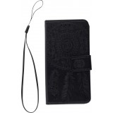 Coque iPhone 12 mini - Flip Dreamcatcher - Noir