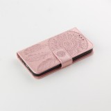 Hülle iPhone 12 mini - Flip Dreamcatcher hell- Rosa