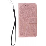 Coque iPhone 12 mini - Flip Dreamcatcher - Rose clair