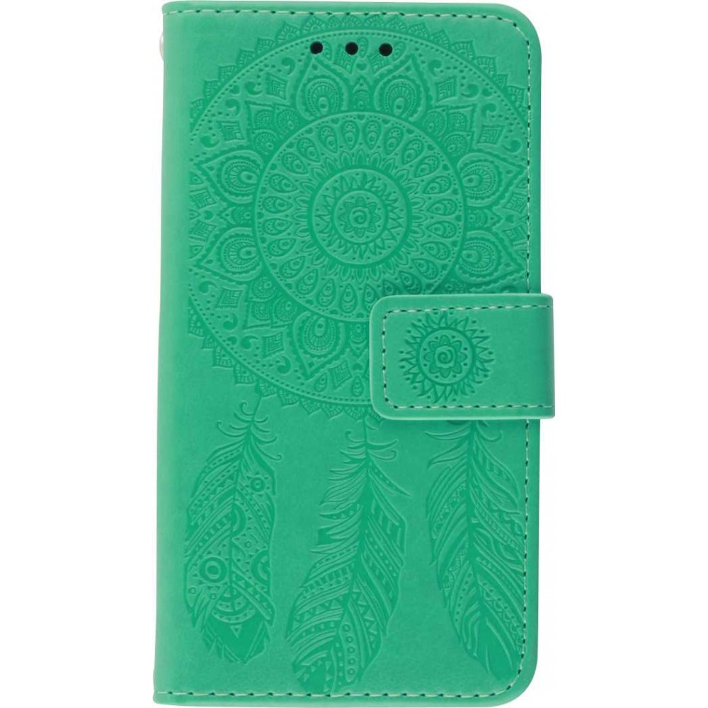 Coque iPhone 12 mini - Flip Dreamcatcher - Vert menthe