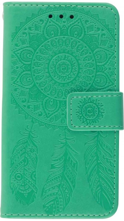 Coque iPhone 12 mini - Flip Dreamcatcher - Vert menthe