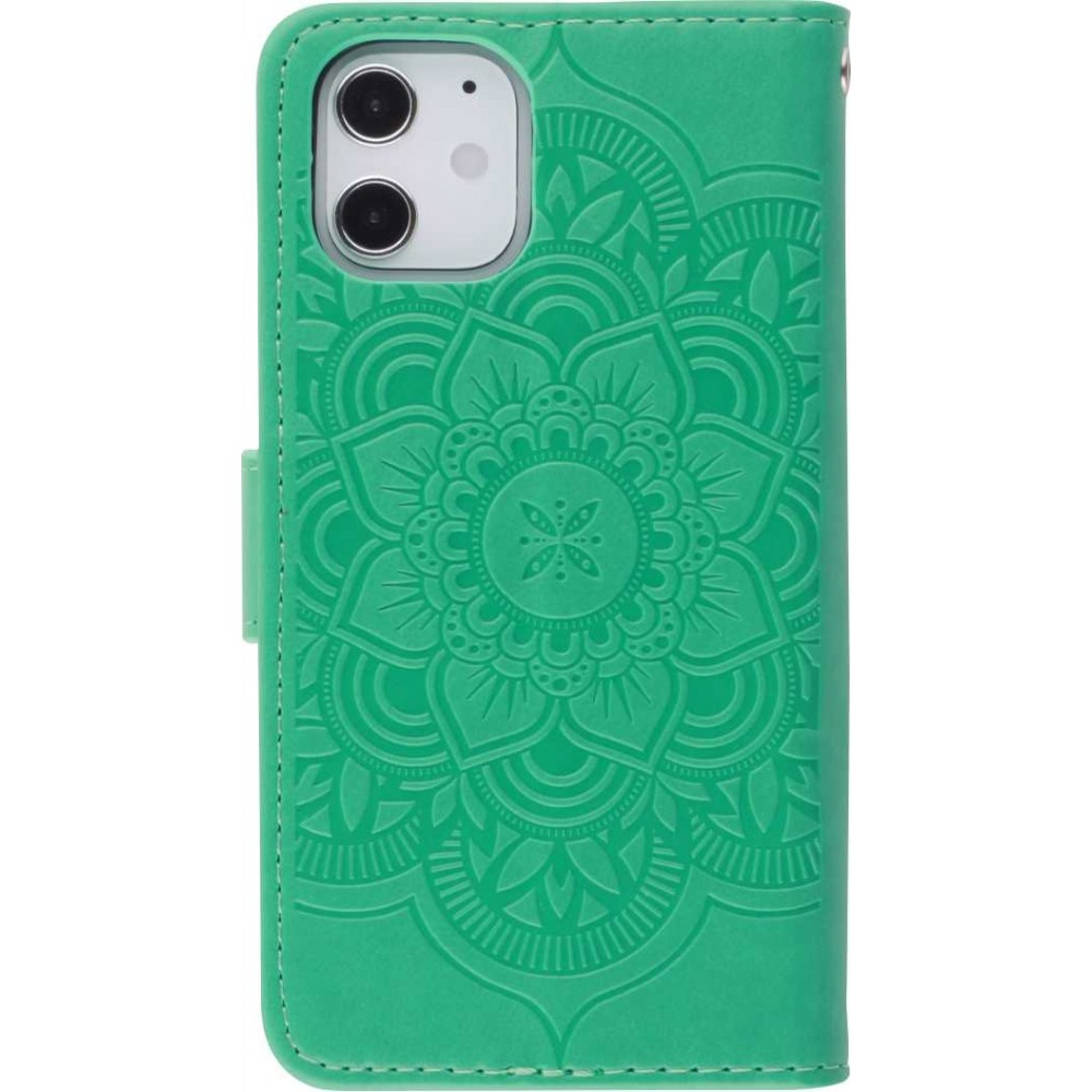 Coque iPhone 12 mini - Flip Dreamcatcher - Vert menthe