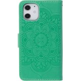 Coque iPhone 12 mini - Flip Dreamcatcher - Vert menthe