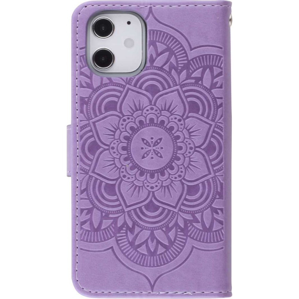 Hülle iPhone 12 mini - Flip Dreamcatcher - Violett