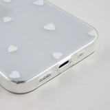 Coque iPhone 12 mini - Gel petit coeur - Blanc