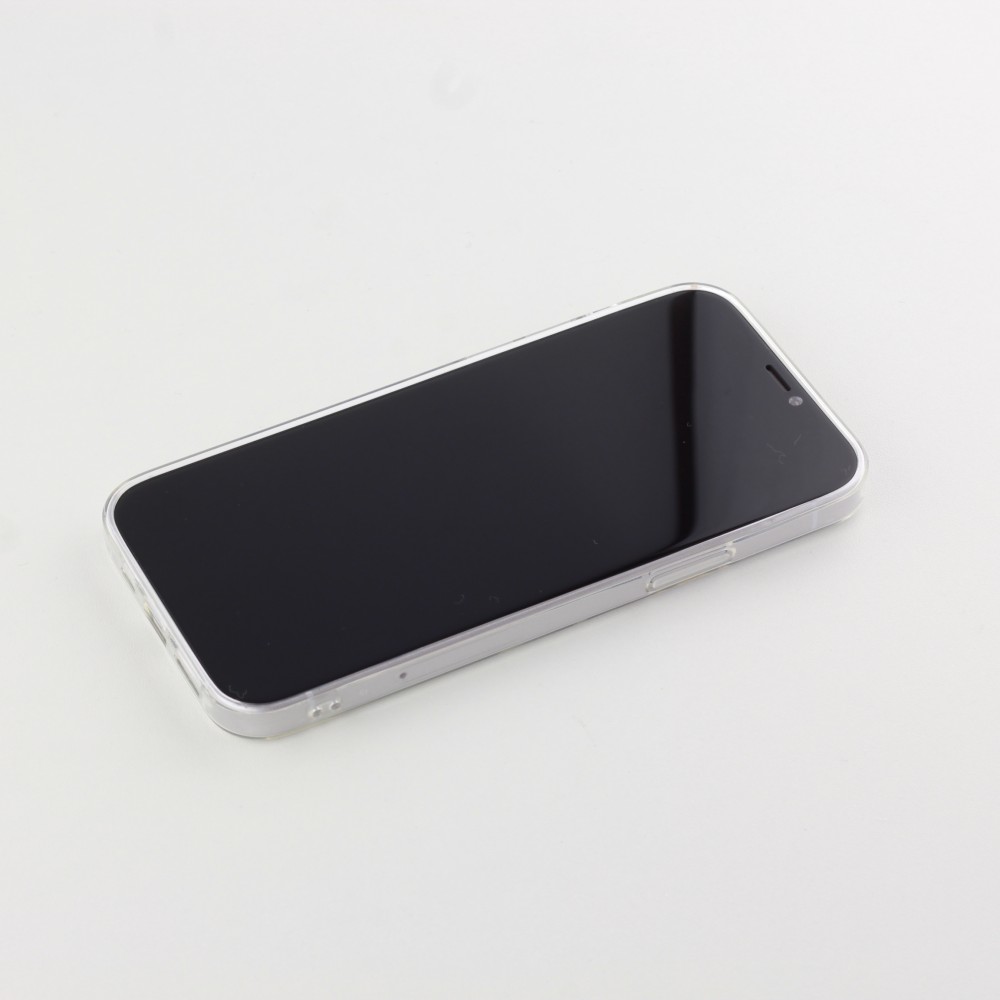 Hülle iPhone 12 mini - Gummi transparent Weihnachten bär