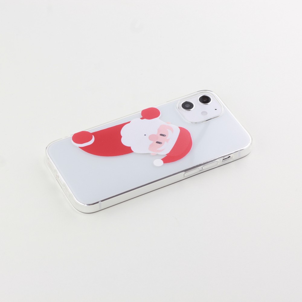 Coque iPhone 12 mini - Gel transparent Noël santa