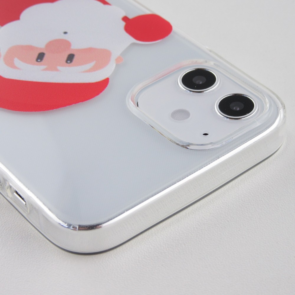 Coque iPhone 12 mini - Gel transparent Noël santa