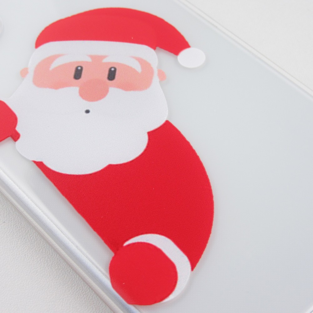 Hülle iPhone 12 mini - Gummi transparent Weihnachten santa