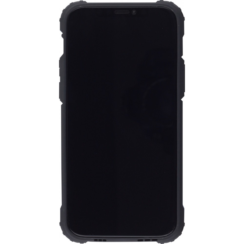 Coque iPhone 12 mini - Hybrid carbon - Argent
