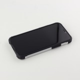 Coque iPhone 12 mini - Hybrid carbon - Argent