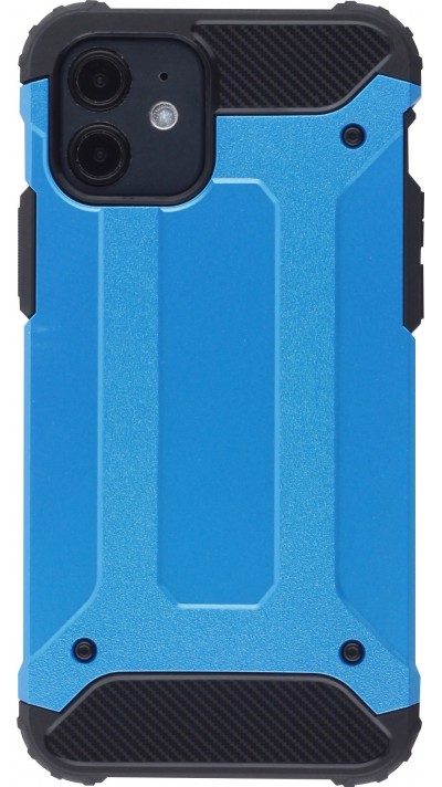 Coque iPhone 12 mini - Hybrid carbon - Bleu