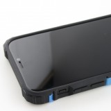 Coque iPhone 12 mini - Hybrid carbon - Bleu