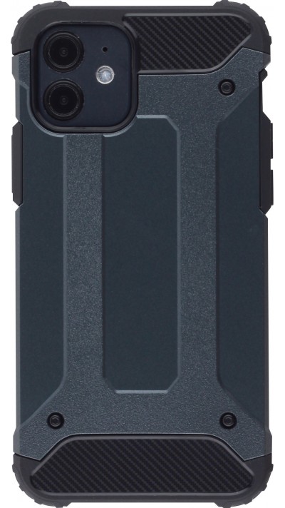 Hülle iPhone 12 / 12 Pro - Hybrid carbon - Grau