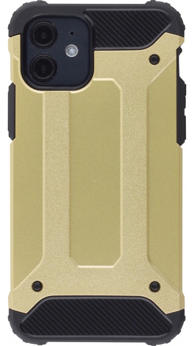 Hülle iPhone 12 mini - Hybrid carbon - Gold