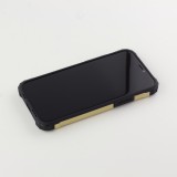 Coque iPhone 12 mini - Hybrid carbon - Or