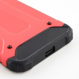 Coque iPhone 12 / 12 Pro - Hybrid carbon - Rouge