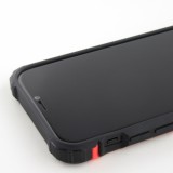 Coque iPhone 12 / 12 Pro - Hybrid carbon - Rouge