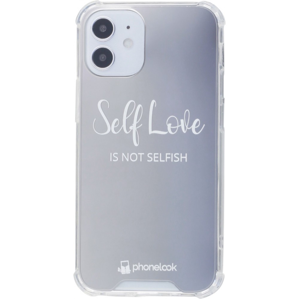Hülle iPhone 12 mini - Spiegel Self Love
