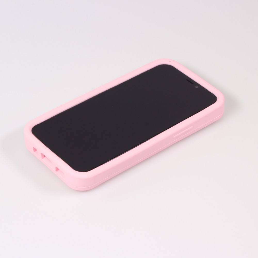 Coque iPhone 12 mini - Silicone jeu éclate bulles anti-stress - Rose
