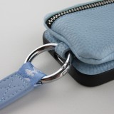 Hülle iPhone 12 mini - Wallet mit tasche und Schleife blau
