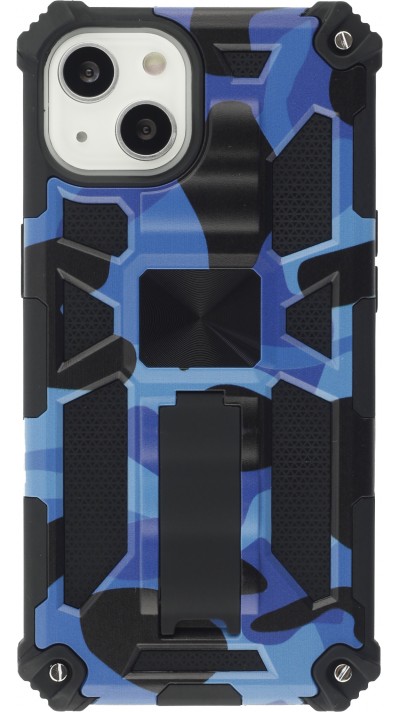 Coque iPhone 13 - Armor Camo - Bleu foncé